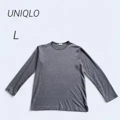 UNIQLO ユニクロ 長袖Tシャツ L ボーダ－ カジュアル