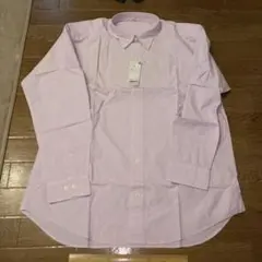 11 UNIQLO ユニクロ　ブロード　ストライプ シャツ　XL パープル 紫