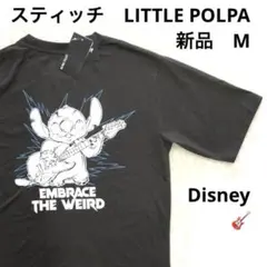 6r1611 新品　M スティッチ　Tシャツ　ギター　ロック　ディズニー　新品