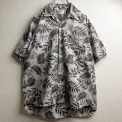 レトロ 古着 シャツ 総柄 柄シャツ 開襟 オープンカラーシャツ アロハ 半袖