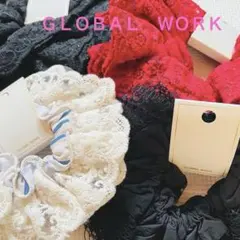 【新品】　グローバルワーク　シュシュ　４点セット　まとめ売り　刺繍　レディース