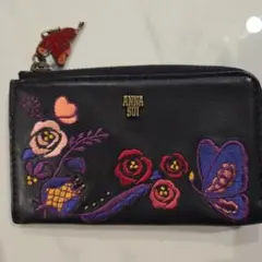 3/14まで【希少】★ANNA SUI★コイン&カードケース ミニ財布　刺繍