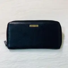 お買い得品　GUCCI グッチ レザー マイクロGG柄 ラウンドファスナー 黒のサムネイル