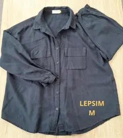 LEPSIM 　レプシィム　M　ネイビー　紺 シャツ　ブラウス
