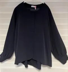 濃紺ノーカラージャケット フォーマル