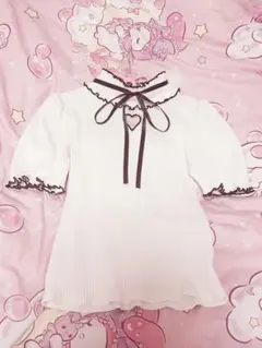 MARS ハートくり抜きテレコトップス ホワイト