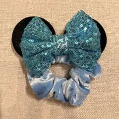 ミッキー　ミニーマウスシュシュ　耳リボン付きヘアアクセサリー