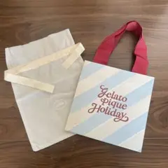 gelato pique ジェラピケ　ホリデー　紙袋 ラッピング袋　2点セット