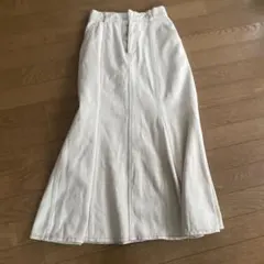デニム　マーメイドスカート　アイボリー