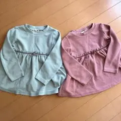 branshes 2枚セット　ピンク　水色　100 リボン