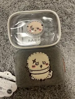 ちいかわ　ふわふわミニポーチ　ぷっくりクリアミニポーチ　ラッコ　2点まとめ売り