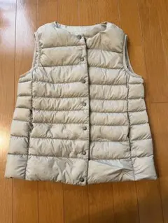 MUJI 無印良品 軽量 ポケッタブルダウンベスト Sライトベージュ