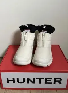 Hunter ホワイトスノーブーツ