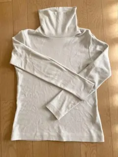 ユニクロ ヒートテック フリース タートルネック ライトグレー M