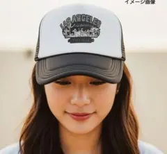 メッシュキャップ 帽子 黒 ブラック ロゴ アメカジ　野球　メンズ　レディース