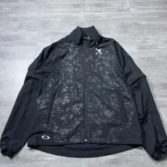 美品 OAKLEY オークリー スカル ジップアップジャケット 黒 メンズM