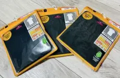 ガールズ　下着　3分袖丸首　半袖丸首　コットン100% 黒　3枚セット