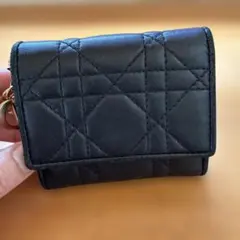 Christian Dior 三つ折り財布 ブラックのサムネイル