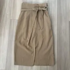 Nano ナノ•ユニバース　ベージュ ロングタイトスカート