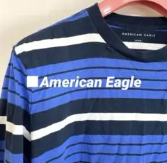 【古着】■American Eagleアメリカンイーグル変形ボーダーカットソー