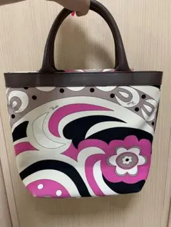 EMILIO PUCCI プッチ柄 ハンドバッグ ポーチ Y2K EMILIO PUCCI エミリオプッチ プッチ柄 ハンドバッグ ポーチ Y2K