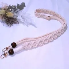 スマホショルダーストラップ マクラメ 長さ調整 ダイヤ編み ショルダーストラップ