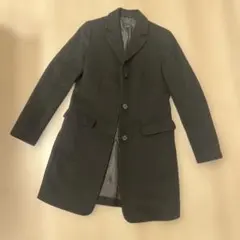 ユニクロ　チェスターコート　ブラック　黒　ウール　カシミヤ