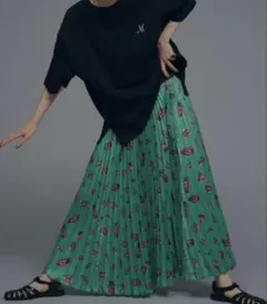 vintageプリントプリーツスカートのサムネイル