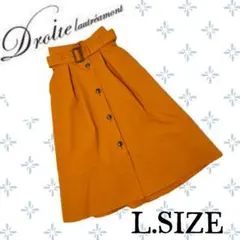 h33〚Droite lautréamont〛ベルト付きスカート オレンジ L寸のサムネイル