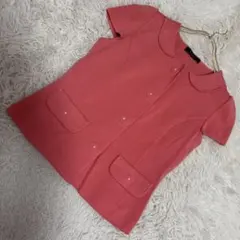 《美品》 FOXEY ニットジャケット ピンク 42 可愛い キレイめ 上品のサムネイル