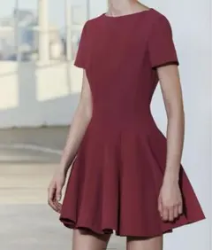 ZARA 赤　aライン　ワンピース　韓国　スナイデル　リリーブラウン
