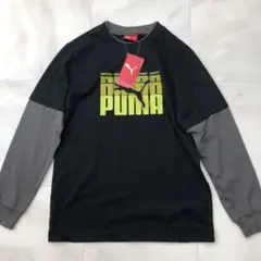 PUMA プーマ ジュニア 切替 ロングスリーブ Tシャツ ロンT 150