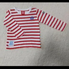 BABYDOLL 赤白ストライプ Tシャツ 90