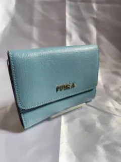 【美品】フルラ　FURLA　 水色 三つ折り財布