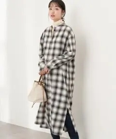 earth music&ecology オンブレーシャツワンピース F