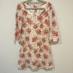 ☆MISCH MASCH フラワープリント ミニワンピース 38 M イエベ