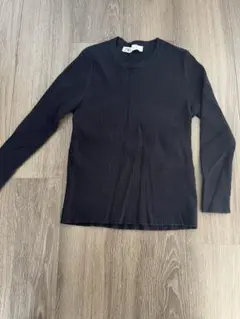 着用1回ZARA ブラック リブ編み 長袖 M