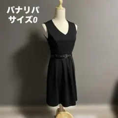 【バナナリパブリック】ノースリーブ黒ひざ丈ワンピース　サイズ0