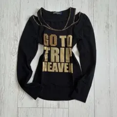 00s y2k ダークコア グランジ 平成ギャル ラメプリント キラキラスタッズ