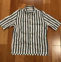 【美品】UNIQLO and LEMAIRE ストライプ半袖シャツ