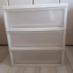 直接引取（相模原市）3段透明衣装ケース ホワイト