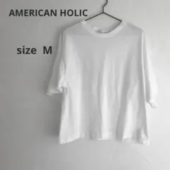 AMERICAN HOLIC 五分袖Tシャツ ホワイト Mのサムネイル