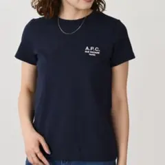 A.P.C. ロゴ Tシャツ ネイビーのサムネイル