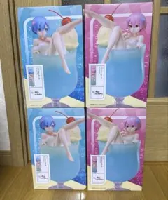【未開封】ROUND1限定 ラム、レムフィギュア クリームソーダ 4体セット