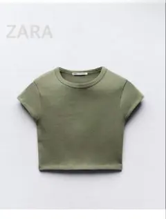 ❤️ZARA フィットクロップドTシャツ ❤️