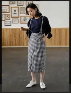RAYCASSIN ギンガムサス付ナロースカートのサムネイル