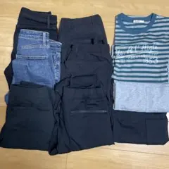 メンズ　ユニクロＳサイズ　パンツ6点+長袖Tシャツ3点セット