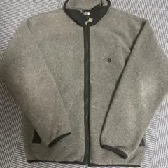 90s THE NORTH FACE ロゴ刺繍 フリース ジャケット グレー M