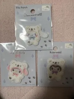 ワッペン　サンリオ　パイルパッチ　シナモロール　マイメロディー　クロミ　シナモン