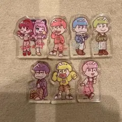 おそ松さん　ラテ松　アクリルスタンド　7点セット